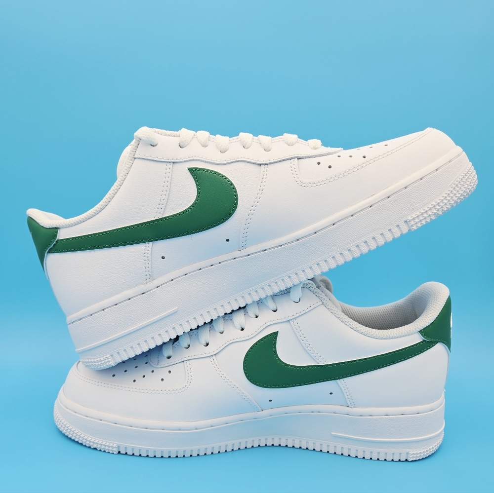 NIKE AIR FORCE 1 '07 White/Green Men's Sneakers  FJ4146 121 #C22 - Picture 3 of 8